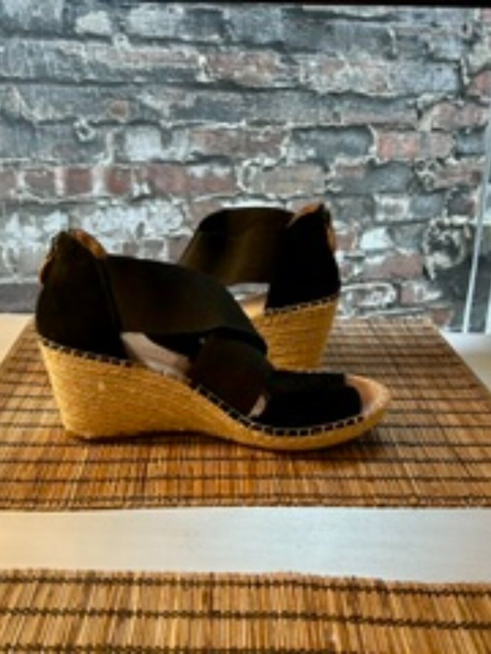Gentle Souls black suede espadrilles